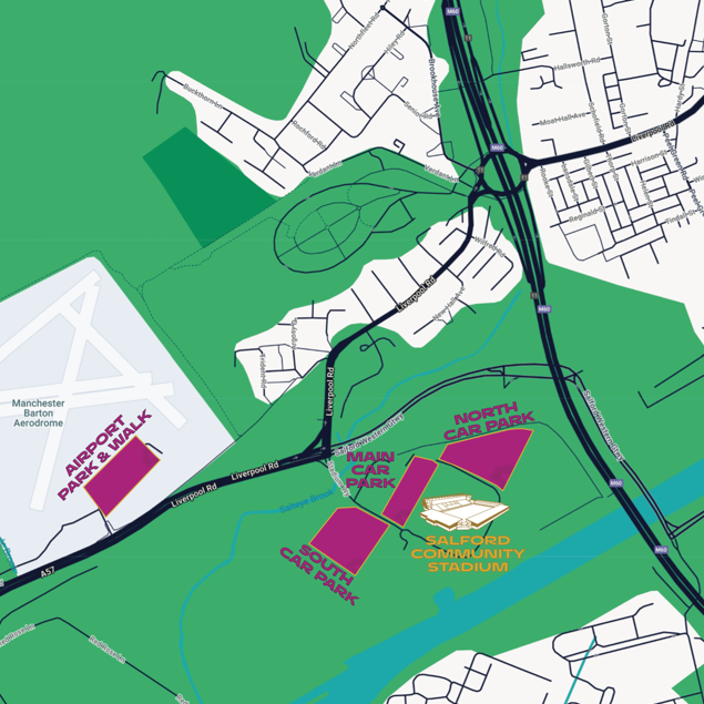Salford Community Stadium - Manchester Parking Map