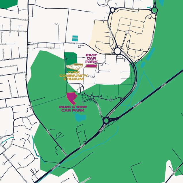 Community Stadium - York Parking Map